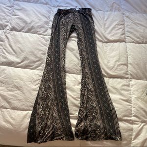 Flared printed pants